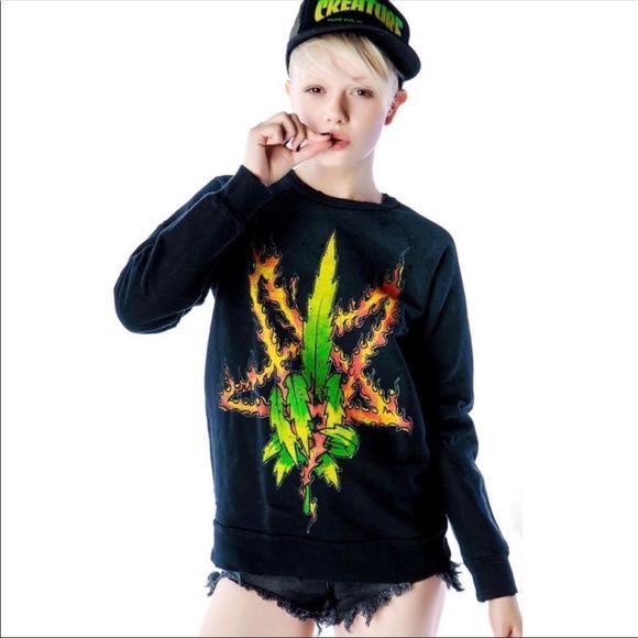 RELISTED 👹 LAST ONE 👺UNIF BURNING WEED ON FIRE RING PENTAGRAM DISTRESSED - Picture 6 of 9